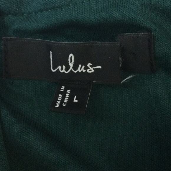 LULU'S L Tier Elegance Hunter Green Long Sleeve Tiered Formal Maxi Dress NEW 0B4 - Picture 9 of 10